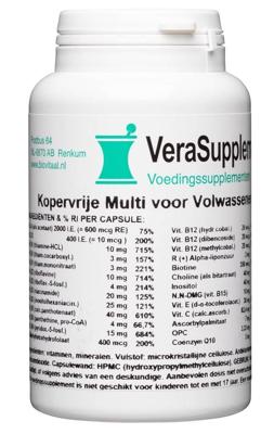 VeraSupplements Kopervrije Multi Volwassenen Capsules VeraSupplements Kopervrije Multi Volwassenen Capsules