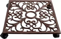 Esschert Design plantentrolley vierkant gietijzer 28,1 cm - thumbnail