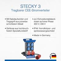 AS Schwabe STECKY 3 400V CEE 60510 CEE-stroomverdeler 400 V 32 A - thumbnail