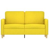 Tweezitsbank 120 cm stof lichtgeel - thumbnail