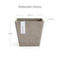 Ecopots Rotterdam kunststof bloempot Taupe - Ø 18,3 cm - thumbnail
