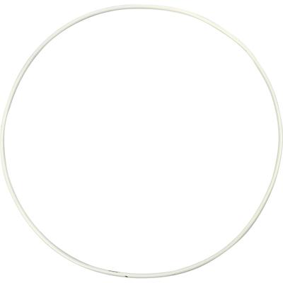Creativ Company Metalen draadring, d 20 cm, dikte 3 mm, wit, 5 stuk/ 1 doos