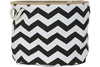 Mand DKD Home Decor Wit Zwart Jute Zig-zag Modern 38 x 38 x 45 cm - thumbnail