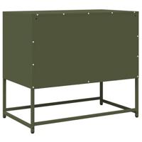 Tv-meubel 68x39x60,5 cm koudgewalst staal olijfgroen - thumbnail