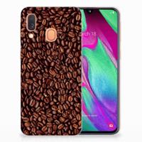 Samsung Galaxy A40 | Siliconen Case | Koffiebonen - thumbnail