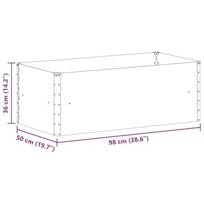 Verhoogde plantenbak 98 x 50 x 36 cm Gegalvaniseerd staal Verhoogde plantenbak 98 x 50 x 36 cm Gegalvaniseerd staal
