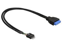 Delock 83791 Kabel USB 3.0 pin header female > USB 2.0 pin header male 45cm - thumbnail