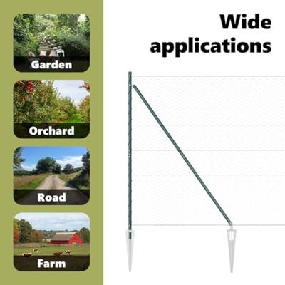 VidaXL Afrasteringspaal groen 10 x 1,6 m (36 mm gaas) staal en pvc