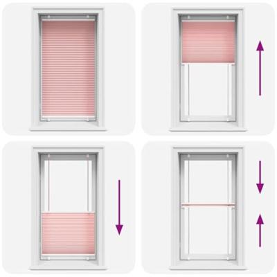 Pliss rolgordijn 75x150 cm stofbreedte 74,4 cm polyester roze