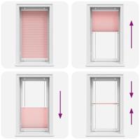 Pliss rolgordijn 80x150 cm stofbreedte 79,4 cm polyester roze - thumbnail