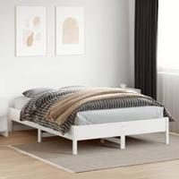 Bedframe massief grenenhout wit 150x200 cm - thumbnail