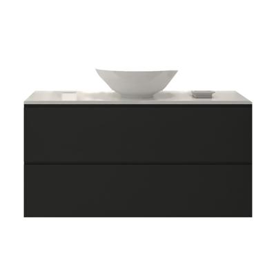 Badkamermeubelset Gliss Hermes 100 cm Mat Zwart Met Waskom Gliss Design