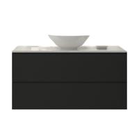 Badkamermeubelset Gliss Hermes 100 cm Mat Zwart Met Waskom Gliss Design - thumbnail