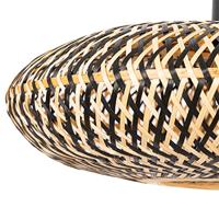 QAZQA Oosterse hanglamp zwart bamboe 50 cm - Ostrava - thumbnail