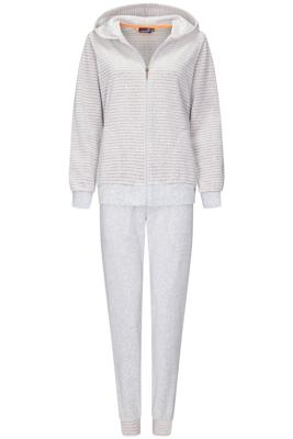 Grijs velours dames huispak Aliyah