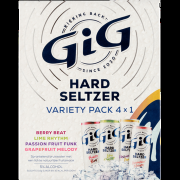 GiG Hard Seltzer Variety Pack 4 x 330ML bij Jumbo GiG Hard Seltzer Variety Pack 4 x 330ML bij Jumbo