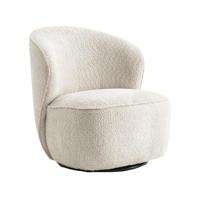 Tower Living Draaifauteuil 'Belvi' Chenille, kleur Crème - thumbnail