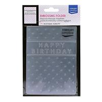 Vaessen Creative • embossing folder happy birthday met stippen - thumbnail