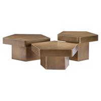 Richmond Salontafel 'Hexa' Set van 3 stuks, kleur Brushed Gold - thumbnail