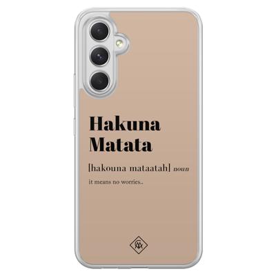 Samsung Galaxy A54 hybride hoesje - Hakuna matata Samsung Galaxy A54 hybride hoesje - Hakuna matata