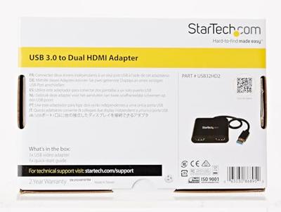 Dock Startech USB32HD2 Zwart