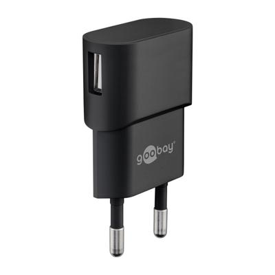 Micro-USB voeding compleet - Micro-USB oplader - USB 2.0 micro stekker - 1m - 1000mA - 5 Watt - 5V - Zwart