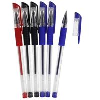 Gerimport gelpennen 15 cm blauw/zwart/rood 6 stuks - thumbnail