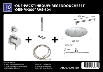 Regendoucheset Best Design Ore M300 RVS-304