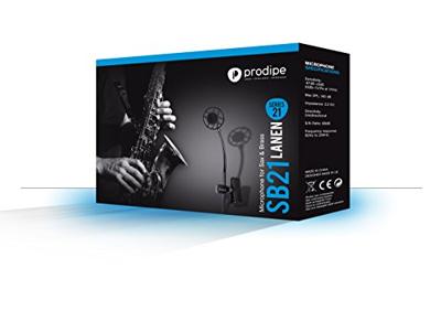 Prodipe SB21 Lanen microfoon voor sax, koper en percussie Prodipe SB21 Lanen microfoon voor sax, koper en percussie