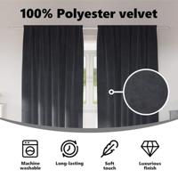 VidaXL Verduisterende gordijnen 2 pcs donkergrijs 140 x 225 cm fluweel - thumbnail
