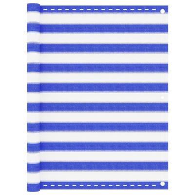 VidaXL Balkonscherm 120x400 cm hdpe blauw en wit VidaXL Balkonscherm 120x400 cm hdpe blauw en wit