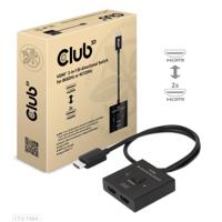 Club 3D hdmi switch 2-in-1 bi-directional for 8k60hz or 4k120hz (zwart, 0.5 meter) - thumbnail