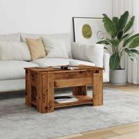 Salontafel 79x49x41 cm bewerkt hout oud houtkleurig - thumbnail