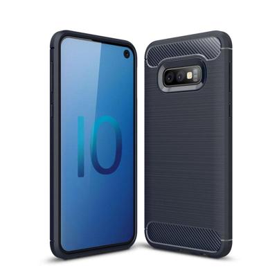 Geborsteld textuur koolstofvezel TPU Case voor Galaxy S10e