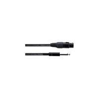 Cordial EM 10 FP XLR Verbindingskabel [1x XLR-bus 3-polig - 1x Jackplug male 6,3 mm (mono)] Zwart - thumbnail