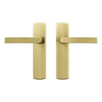 AXA Binnendeurbeslag Curve Klik kruk Goud - Deurkruk op blind schild - thumbnail