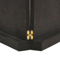 Wastafelblad 140x60x6 cm behandeld massief hout donkergrijs - thumbnail