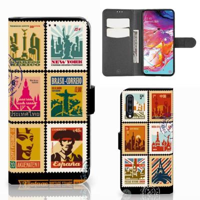 Samsung Galaxy A70 | Flip Cover | Postzegels Samsung Galaxy A70 | Flip Cover | Postzegels