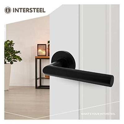 Intersteel Strakke deurklinkHoek 90 rond aluminium zwart - 0023.010302