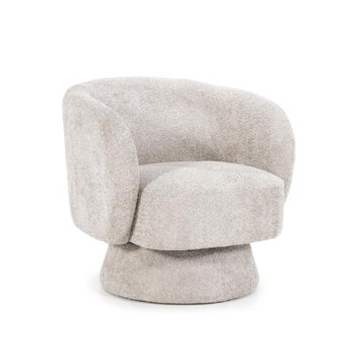 By-Boo Draaifauteuil 'Balou' Bouclé, kleur Taupe By-Boo Draaifauteuil 'Balou' Bouclé, kleur Taupe