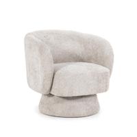 By-Boo Draaifauteuil 'Balou' Bouclé, kleur Taupe - thumbnail
