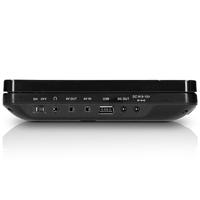 Lenco 2x 9" draagbare DVD-speler met USB SD ingebouwde batterij hoofdtelefoon en beugel Zwart - DVP-939 - thumbnail