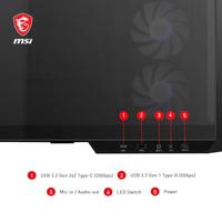 MSI MAG PANO M100R PZ Micro-tower PC-behuizing Zwart - thumbnail