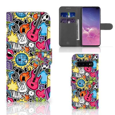 Samsung Galaxy S10 Plus | Wallet Case | met Pasjes | Punk Rock