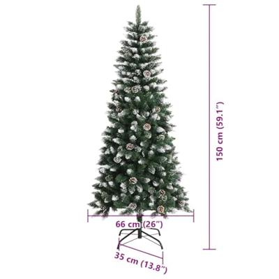 VidaXL Kunstkerstboom met 150 led groen 150 cm pvc en plastic en staal