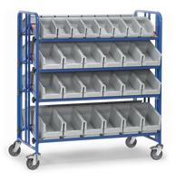 Fetra Hauptartikel 2892 Etagewagen Staal Poedercoating Laadvermogen (max.): 300 kg Stralend blauw (RAL 5007) - thumbnail