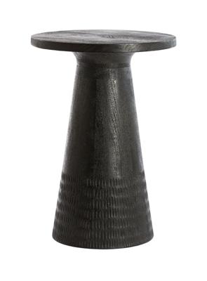 Light & Living Ronde Bijzettafel 'Paxos' Mangohout, kleur Zwart