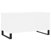Salontafel 90x44,5x45 cm bewerkt hout wit - thumbnail