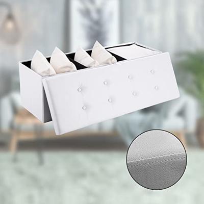 Monzana Zitbank - 114 cm - met - opslagruimte - in - Wit