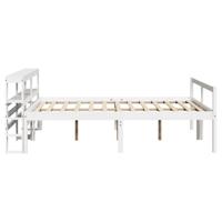 Seniorenbed met hoofdbord massief grenenhout wit 120x200 cm - thumbnail